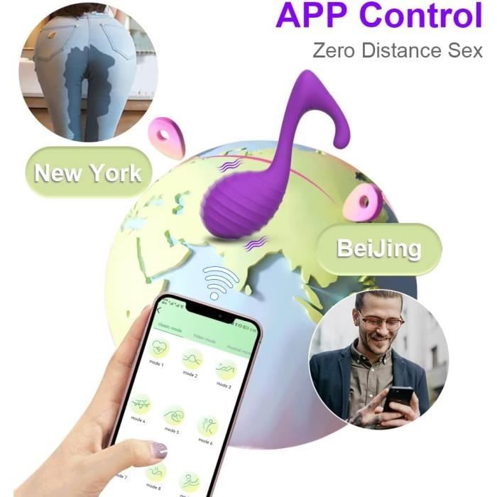 Vibromasseur Télécommandé Silicone Violet Rechargeable
