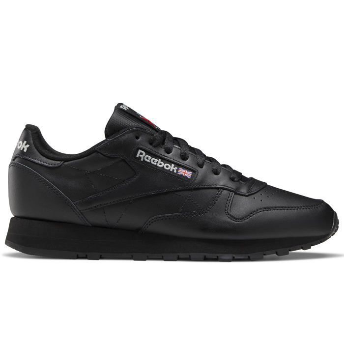 Baskets Homme REEBOK Classic Leather Cuir Noir Lacets Semelle EVA