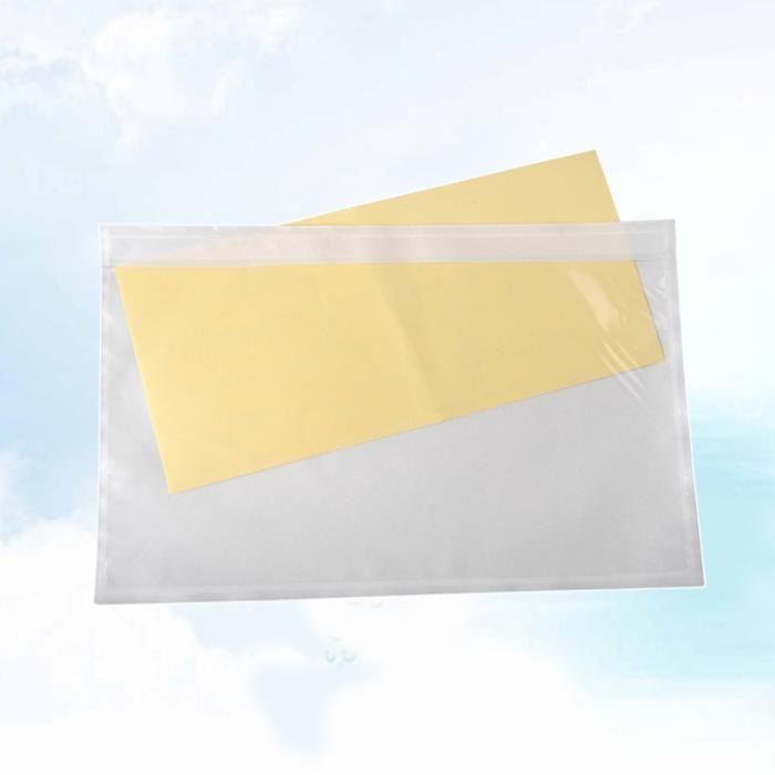 100pcs enveloppes de bordereau d'expédition autocollantes pour bordereaux  transparents pour étiquettes de factures ENVELOPPE - Cdiscount Beaux-Arts  et Loisirs créatifs