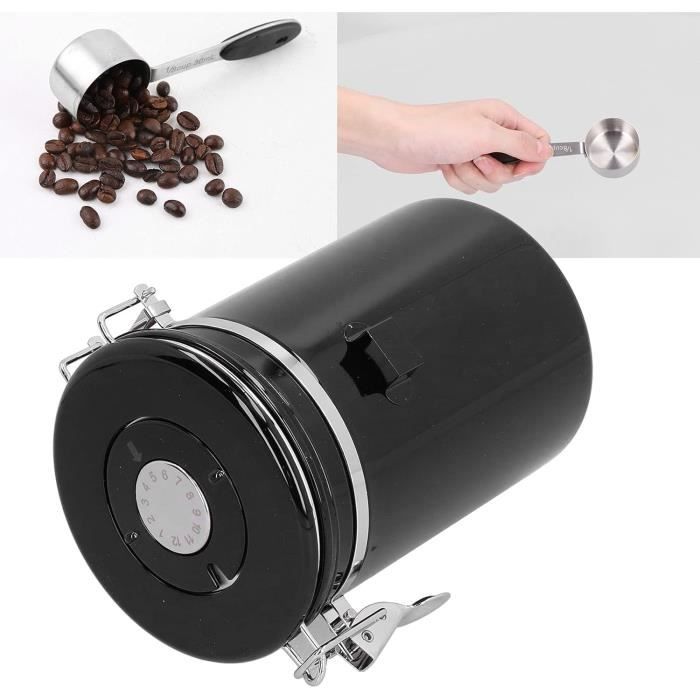 Airscape AS2804, Petite Boîte De Conservation Pour Café, Récipient D'arôme, Acier Inoxydable Et Plastique Rouge
