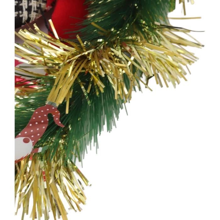 Ancien Automate Père Noël En Tôle - Décor Sapin Et Guirlande - Vintage