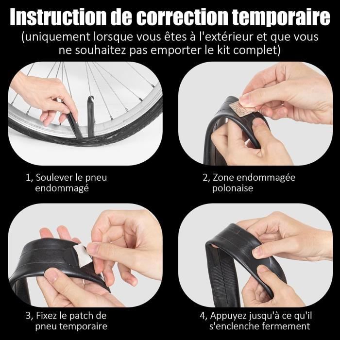 Kit De 12 Patches Autocollants Pour Crevaison De Vélo - Facile à Poser, Sans Colle