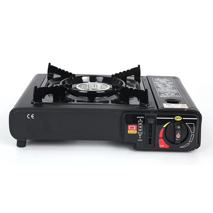 Réchaud à Gaz Portable Camping BLOSTM - Brûleur Unique, Allumage Automatique, Compatible Butane/GPL, Contrôle De Flamme