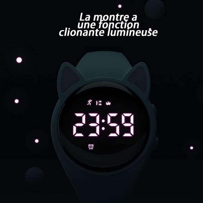Montre Enfant Numérique Enfant Avec Chronomètre, Eclairage, Alarme