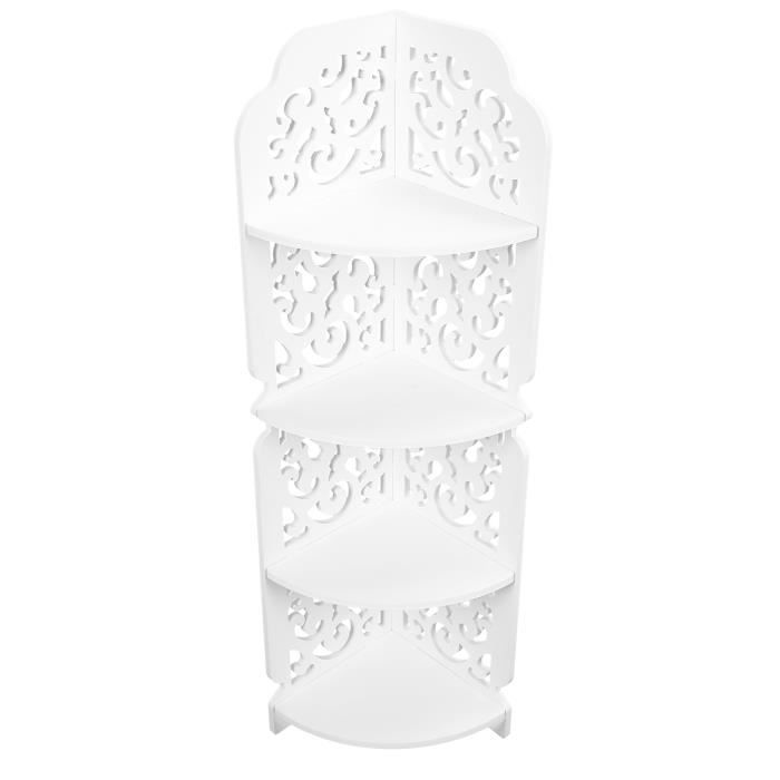 Etagere d'angle blanche à 4 niveaux - HB065 - Cdiscount Maison