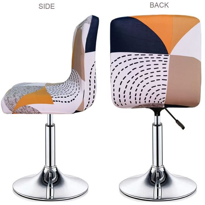 Housses De Tabouret De Bar En Velours Extensible - Lot De 2, 4 Ou 6 - Couvrent Dossier Et Assise - Lavables En Machine