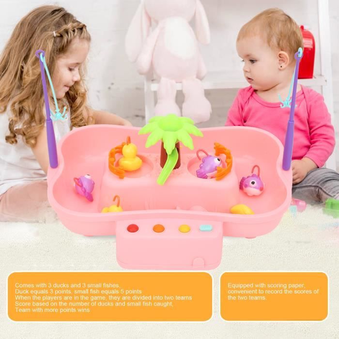 Bambebe – Jeu De Pêche Montessori 1-3 Ans – 15 Poissons En Tissu, Canne, Gobelets Empilables, Sac 2-en-1