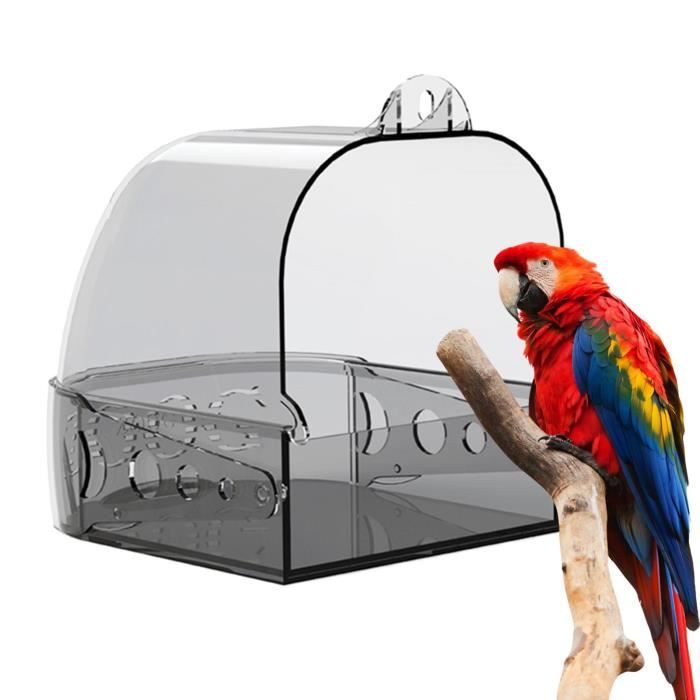 5 pièces cage à oiseaux tasse mangeoire support plateau oiseau baignoire  bol bassin suspendu bain d'oiseau jouet eau douche boîte pour animal