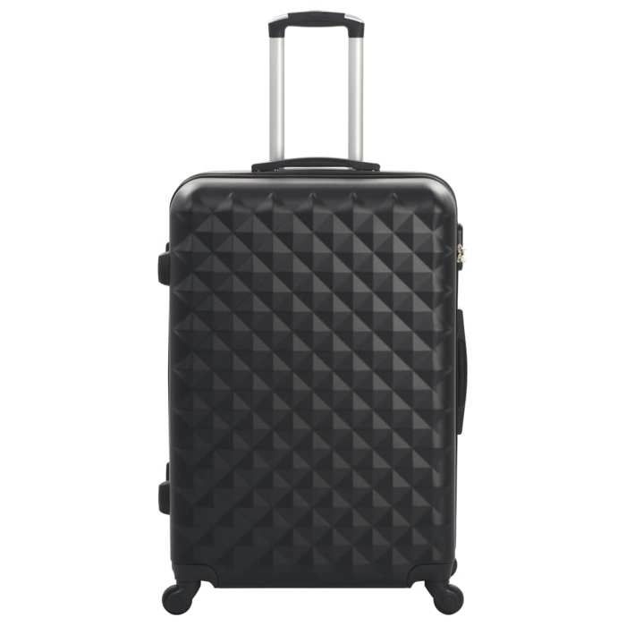 VidaXL Valise De Vol Portable Rigide Noir 54x41,5x29 Cm En PP - Avec Mousse Protectrice