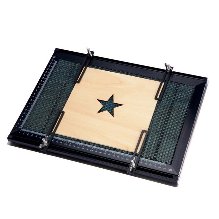 Cikonielf Plate-forme de gravure laser Conception de maille de la table de  travail 400x400mm de lit de laser d'alliage d'aluminium