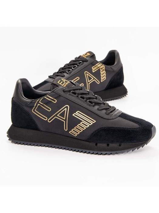 Basket EA7 EMPORIO ARMANI Black gold training Homme