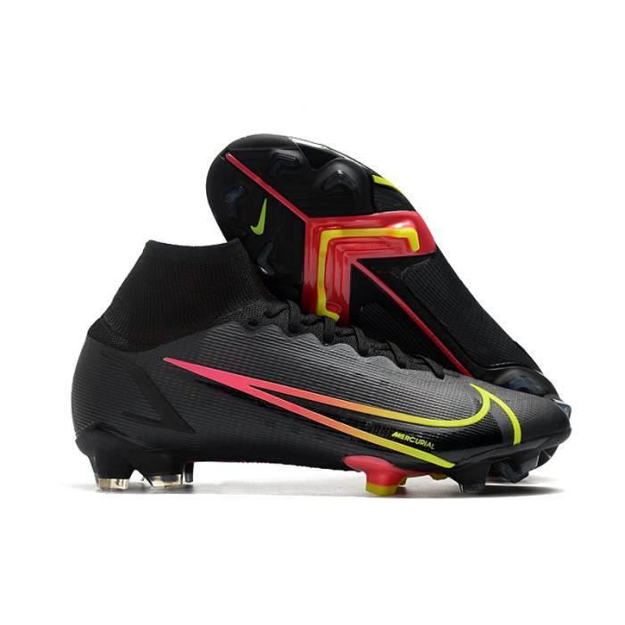 Nike Air Zoom Mercurial Superfly IX Elite FG Noir jaune rouge Cdiscount Chaussures