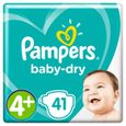 PAMPERS Baby-Dry Taille 4+, 10-15 kg - 41 Couches-0