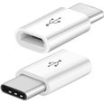  2pcs Adaptateur USB-C vers Micro USB Micro USB Femelle vers USB-C Mâle USB 3.1 Convertisseur pour Samsung Galaxy Note 6P 5X Google -0