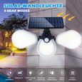 Lampe Solaire Exterieur Detecteur de Mouvement,Lumiere Solaire Exterieur,3 Têtes,IP65 Étanche Projecteur Solaire pour Jardin-0