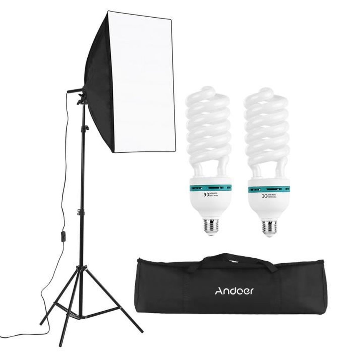 Andoer Kit d'éclairage de photographie de studio professionnel