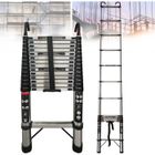 Echelle pliante en acier inoxydable DAYPLUS 16.5ft-5m Échelle télescopique droite avec Crochets