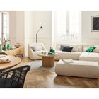 LISA DESIGN Onyx - canapé modulable d'angle droit - 5 places - en velours côtelé - Beige