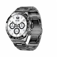 AMORUS Bluetooth Smart Watch Bracelet intelligent pour femmes/hommes avec bracelet en acier - Noir
