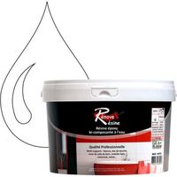 Peinture Résine  0.5L - Multisupport RAL 9010 - Blanc pur - Faïence, Carrelage, Douche, Baignoire - Kit d'application