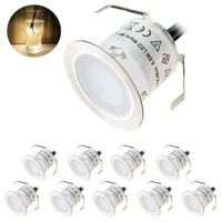 Spot LED Encastrable Extérieur Etanche IP67 - AuTech® - 10 Pcs - Blanc - Lampe de Sécurité