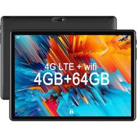 DUODUOGO P6-Tablette Tactile 10.1" 8 core-4Go RAM + 64Go ROM / 128G-Android 10-Tape C-Tablette Pas Cher-4G LTE SIM/ WiFi tablette
