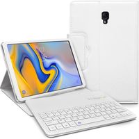 Étui de Protection Blanc avec Clavier Bluetooth Azerty Français pour Samsung Galaxy Tab A 10.5" SM-T590 (2018)