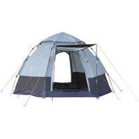 Outsunny Tente pop up tente de camping 3-4 pers. tente dôme étanche légère ventilée 2 grandes portes fibre verre polyester oxford