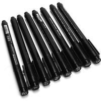 VINGVO stylo à pointe fine 8 pièces pointe fine micron liner marqueur stylo encre noire stylo de dessin étanche pour peinture à