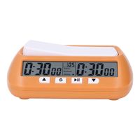 Minuteur,ERYUE Horloge d'échecs numérique Minuterie de Jeu d'échecs avec indicateur LED 39 Système de chronométrage préréglé pour Les échecs internationaux