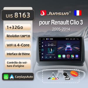 Kit Montage Autoradio 1 DIN Pour Renault Clio 2017 - Cadre Façade, Adaptateur Antenne Et Câble ISO Inclus