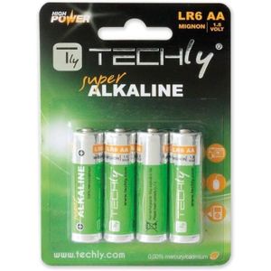 PILES Piles Alcaline - Techly Ibt-kal-lr06t Lot 4 Alcali