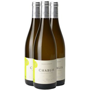 VIN BLANC Chablis Blanc 2022 - Lot de 3x75cl - Domaine Jolly