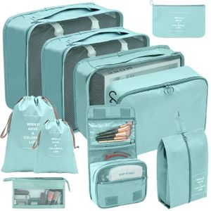 9PCS emballé sac de rangement de voyage costume rangement armoire valise voyage  rangement sac sac sac chaussures emballage carré