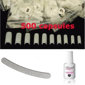 Beaute Design Kit 500 Capsules Tips Ongle Colle Lime