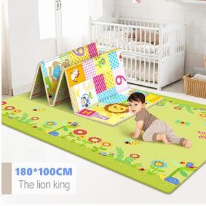 Aitere Tapis De Jeu Pour Bebe 0 X 180 X 1 5 Cm Tapis Deveil Pliable Baby Baby Baby Tapis De Sol Ecologique Xpe Materiau Double Face Impermeable Non Toxique Sans Bpa Pour