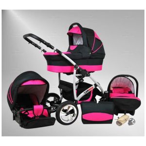 poussette bebe rose leopard