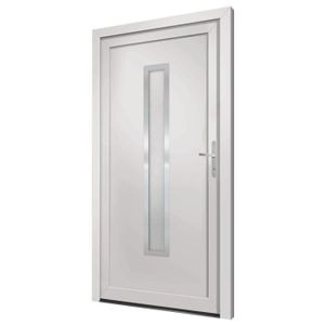 PORTE D'ENTRÉE Porte d'entrée blanc 98x190 cm PVC-Pwshymi-DL9907
