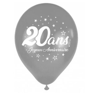 Ballons 20 ans Anniversaire 25x32 cm