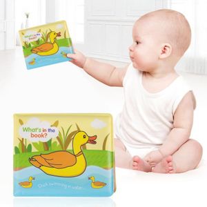 KIT BAIN BÉBÉ VINGVO Livre de Bain pour Bébé Jouet Éducatif Antidéchirure en Plastique pour le Bain (canard)