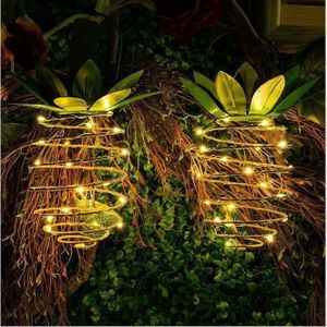 GUIRLANDE D'EXTÉRIEUR Ywei 2Pcs Lanterne exterieur jardin solaire ananas