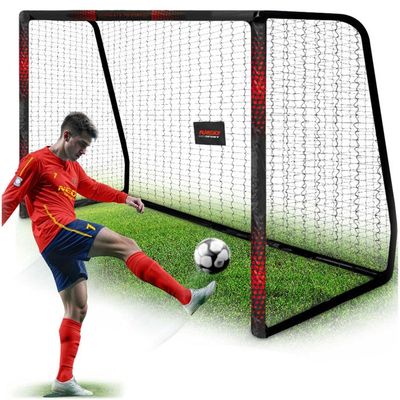 But De Football 2-en-1 LARMNEE Avec Mur Cible 5 Trous - Cage Foot Enfant Adulte Résistante