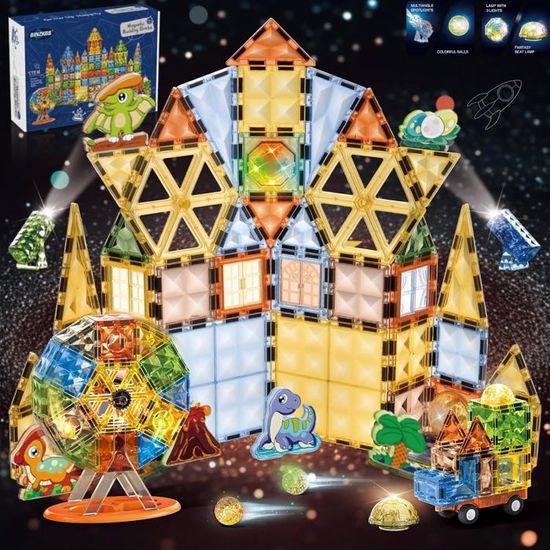 Blocs De Construction Magnétiques 40 Pièces - Éducatifs, ABS, Pour Enfants, Créativité Et Motricité