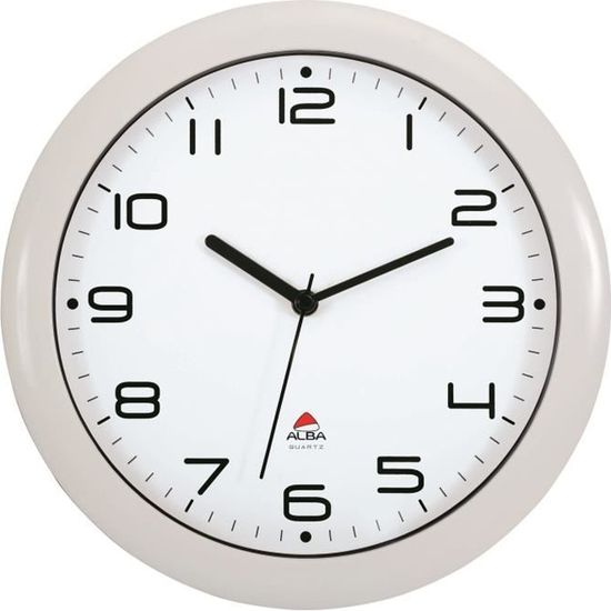 ALBA Horloge silencieuse 30cm quartz - Blanc