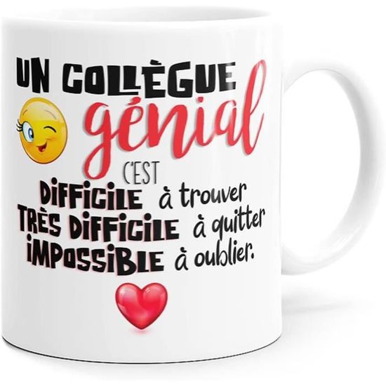 Mug Collègue Génial Homme Tasse Message Humour Drôle Amitié. Idée Cadeau Original Départ en