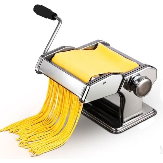 Machine à pâtes électrique, laminoir a pate, laminoir pates fraîches en  Acier Inoxydable, 6 Niveaux de L'épaisseur Réglable, Prépare de parfaites  Spaghetti ou Fettuccine : : Cuisine et Maison