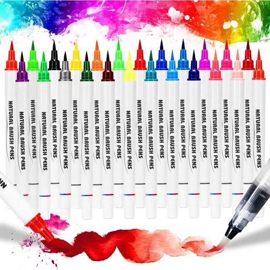 24/60/100/132 couleurs stylo pinceau aquarelle stylos FineLiner