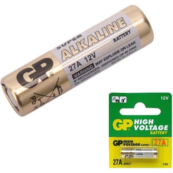 Pile LR27 (27A) 12V pour télécommandes GP High Voltage, Autres piles  cylindriques