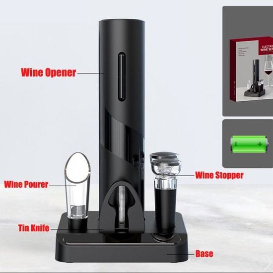 Ouvre-bouteille électrique AIKARO - Automatique Piles AA - Avec Coupe-capsule