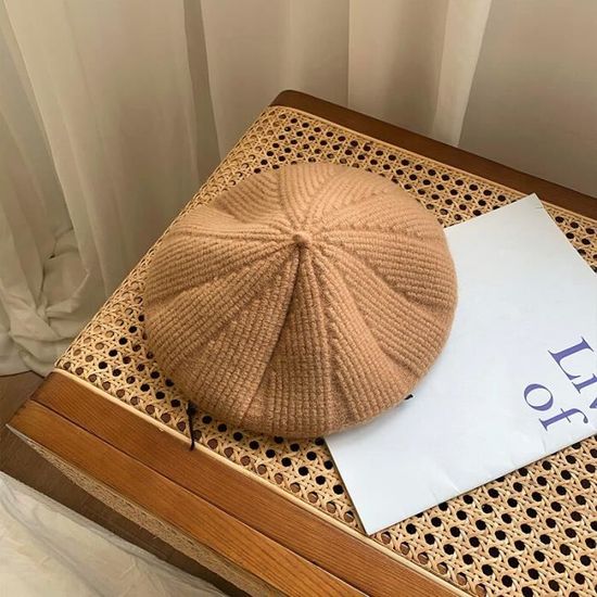 Béret En Laine Pour Femme - Style Vintage Français, 90% Laine, Circonférence 55-59 Cm - Élégant Pour Automne, Hiver Et Printemps - 7